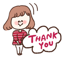 She only cut her bangs. sticker #7693964