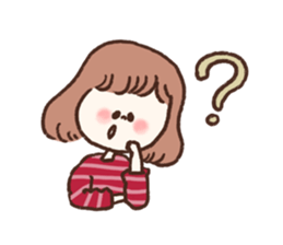 She only cut her bangs. sticker #7693965