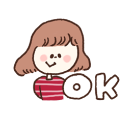 She only cut her bangs. sticker #7693966