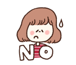 She only cut her bangs. sticker #7693967