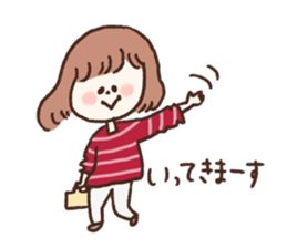 She only cut her bangs. sticker #7693969