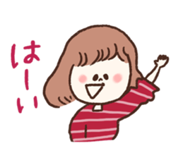 She only cut her bangs. sticker #7693973