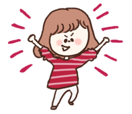 She only cut her bangs. sticker #7693977