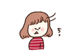 She only cut her bangs. sticker #7693978