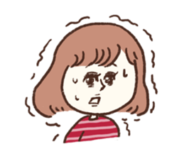 She only cut her bangs. sticker #7693983