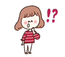 She only cut her bangs. sticker #7693984