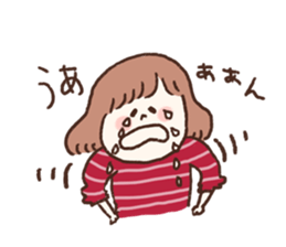 She only cut her bangs. sticker #7693986