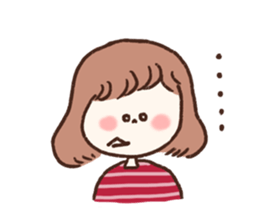 She only cut her bangs. sticker #7693987