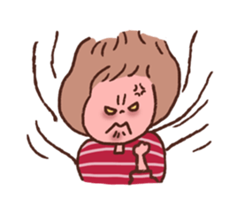 She only cut her bangs. sticker #7693991