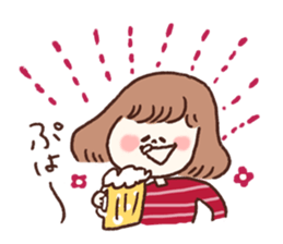 She only cut her bangs. sticker #7693994