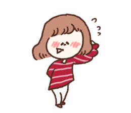 She only cut her bangs. sticker #7693995