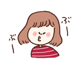She only cut her bangs. sticker #7693997
