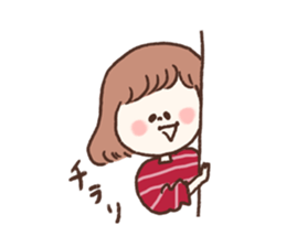 She only cut her bangs. sticker #7693998