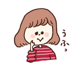 She only cut her bangs. sticker #7693999