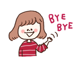 She only cut her bangs. sticker #7694003