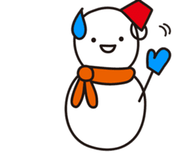 Cute & Kawaii Snoman YUKIERU ver. groval sticker #7694086