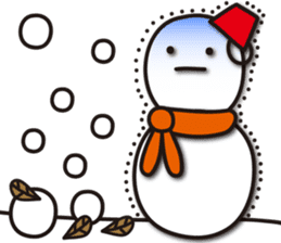 Cute & Kawaii Snoman YUKIERU ver. groval sticker #7694090