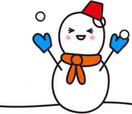 Cute & Kawaii Snoman YUKIERU ver. groval sticker #7694093