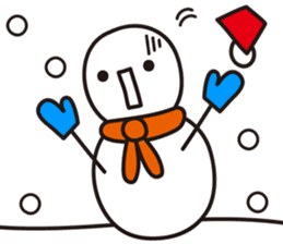 Cute & Kawaii Snoman YUKIERU ver. groval sticker #7694098