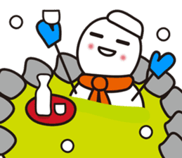 Cute & Kawaii Snoman YUKIERU ver. groval sticker #7694100