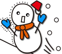 Cute & Kawaii Snoman YUKIERU ver. groval sticker #7694102