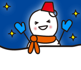 Cute & Kawaii Snoman YUKIERU ver. groval sticker #7694123