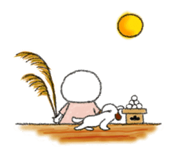 Tekuchun and Kenchan(Autumn) jpn sticker #7694481