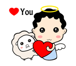 Little angel and the sheep(ENG version) sticker #7694655