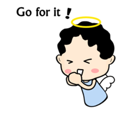 Little angel and the sheep(ENG version) sticker #7694671