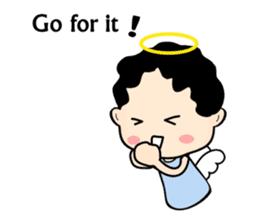 Little angel and the sheep(ENG version) sticker #7694671
