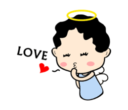 Little angel and the sheep(ENG version) sticker #7694677