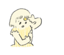 Yellow cute stickers sticker #7694837