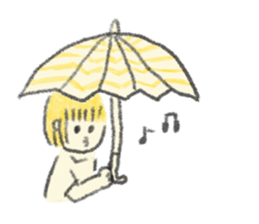 Yellow cute stickers sticker #7694842