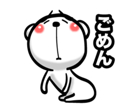 Bear of Eyebrows 01 sticker #7696013