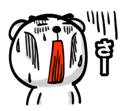 Bear of Eyebrows 01 sticker #7696019