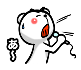 Bear of Eyebrows 01 sticker #7696026