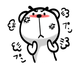 Bear of Eyebrows 01 sticker #7696027