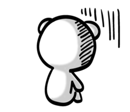 Bear of Eyebrows 01 sticker #7696033