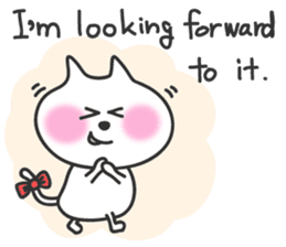 pretty cute cat momo english version sticker #7696364