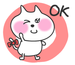 pretty cute cat momo english version sticker #7696369