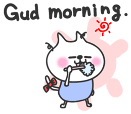 pretty cute cat momo english version sticker #7696374