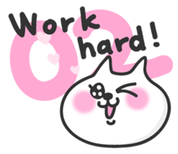 pretty cute cat momo english version sticker #7696375