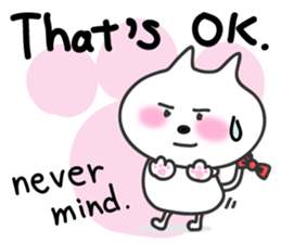 pretty cute cat momo english version sticker #7696377