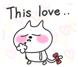 pretty cute cat momo english version sticker #7696380