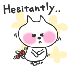 pretty cute cat momo english version sticker #7696383