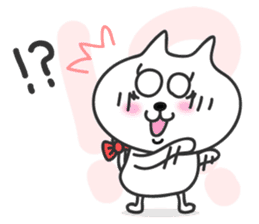 pretty cute cat momo english version sticker #7696393