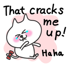 pretty cute cat momo english version sticker #7696395