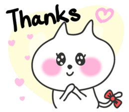 pretty cute cat momo english version sticker #7696402