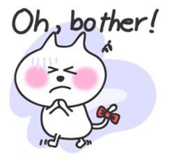 pretty cute cat momo english version sticker #7696403