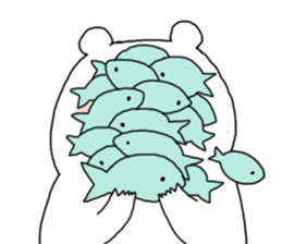 SHIROTA white bear sticker #7696534